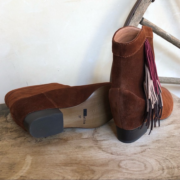 ANTHROPOLOGIE MATIKO Fringe Suede Ankle Boots NEW! - Picture 9 of 12